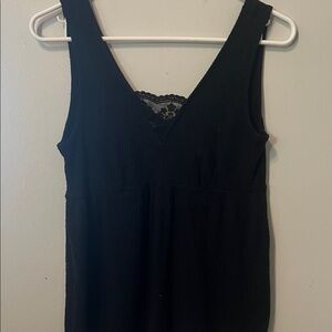 Maurices Black Lace Trim Tank Top